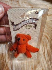 Russ Teddy Bear Pin Fully Jointed Red/Pink Item 7752 New Card Vintage Bear Pin