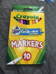 Crayola Classic Colors BACK TO SCHOOL Fine Line Markers 10 count School Supplies