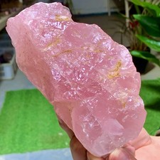 2.14LB Natural Pink Rose Quartz Crystal Rough raw stone