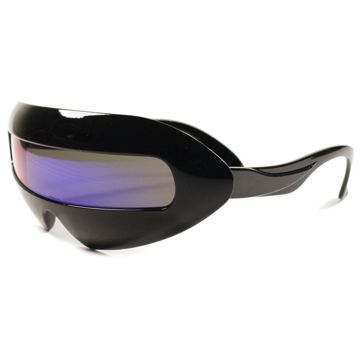 Fururistic Inflated Cat Eye Sunglasses unisex Alien Space Robot Party Rave Costume Futuristic Novelty Blue  main image 2