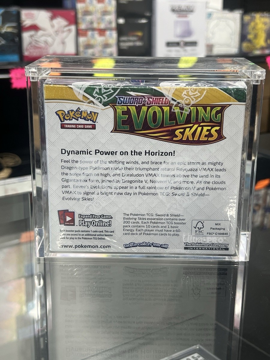 Pokmon TCG Sword & Shield Evolving Skies Booster Box New Sealed With  Acrylic | eBay