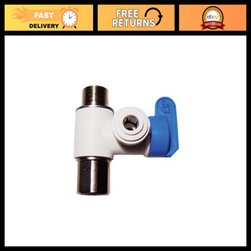 3/8" x 3/8" x 1/4" Angle Stop Adapter Valve - Push to Connect Plumbing Fitting