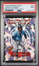 2024 BOWMAN'S BEST IMPACT PLAYERS LAVA #IP15 JUNIOR CAMINERO ROOKIE RC /50 PSA 9