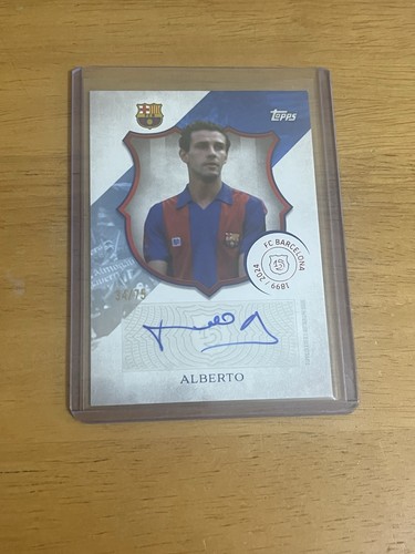 Julio Alberto Topps Barcelona 125 Years Blue Auto /75 - Barcelona