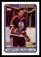  64 Martin Gelinas 20 Oilers 1990 Topps NHL Hockey Sports Trading Card 
