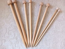 Clover Takumi Single Point Wooden Knitting Needles 10" 4 Pairs 17 15 13 9 Crafts