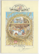 Jill Barklem Signed Royal Doulton Brambly Hedge Catalogue / Autographed