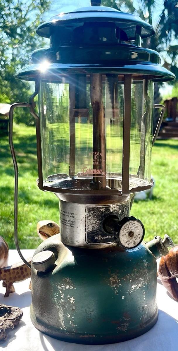 Vintage Coleman lantern model 220H Feb. 1974 Very Rustic Looking