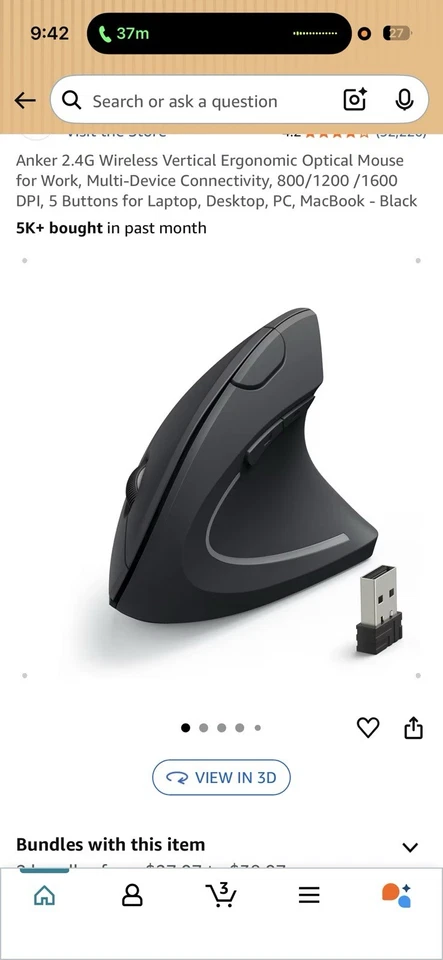 Компьютерная мышь Anker эргономичная Logitech фирменная Tecknet M003 3 штуки - Изображение 2 из 4