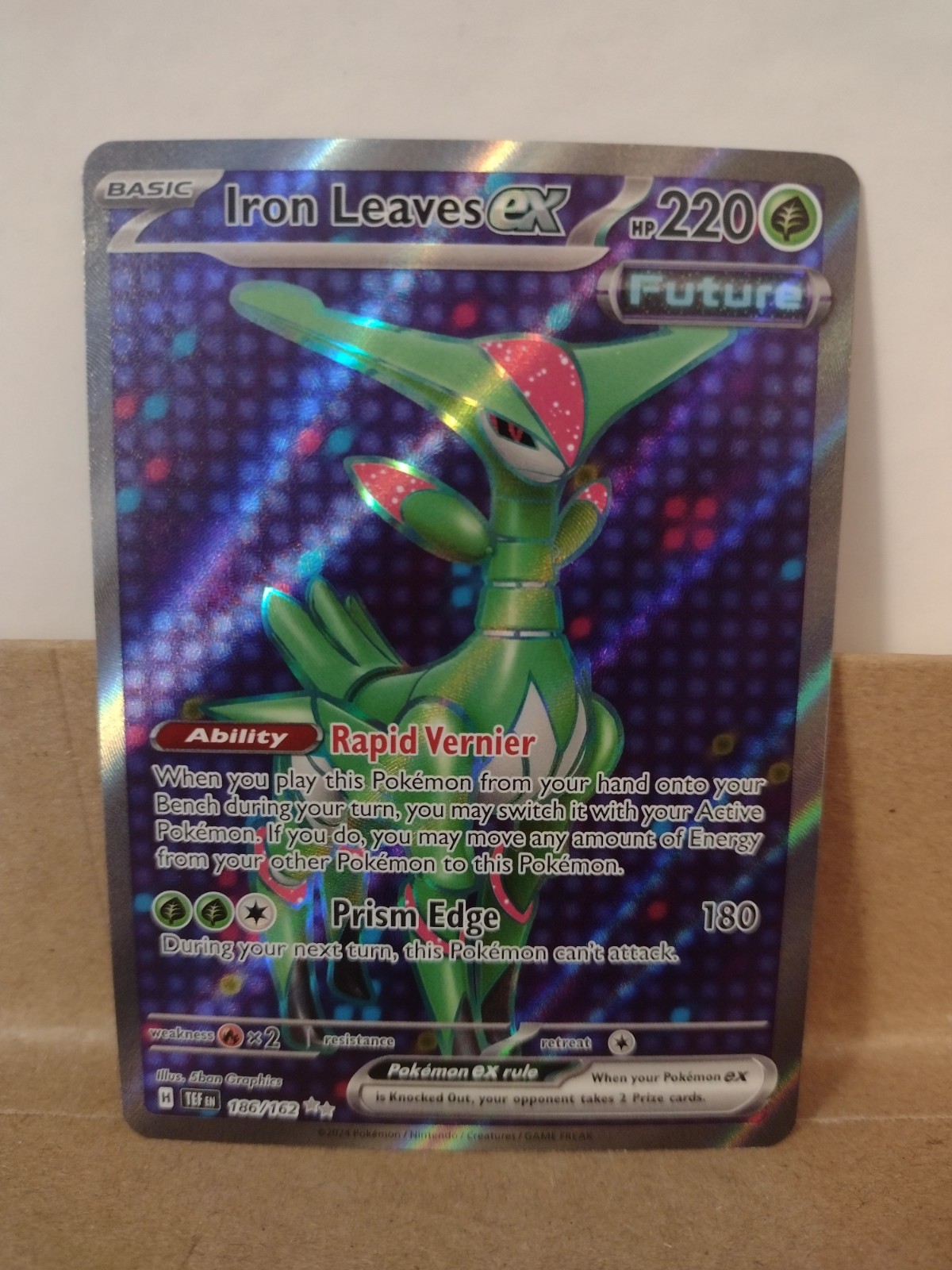 Pokémon TCG Iron Leaves EX Scarlet & Violet Temporal Forces 186