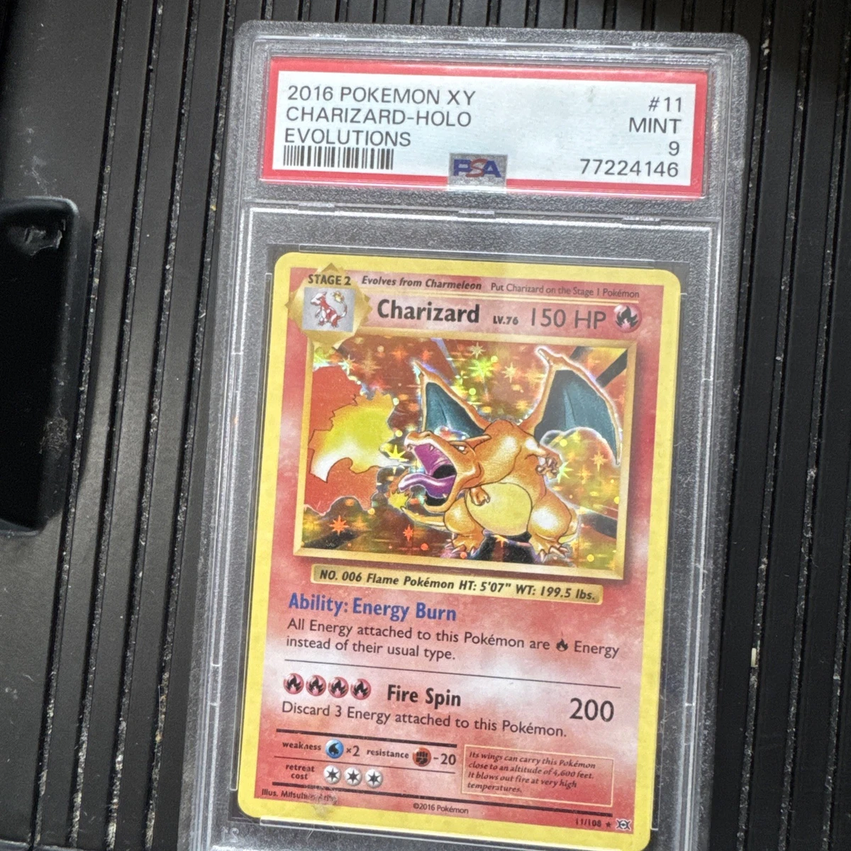 Charizard Pokémon TCG Grade 9 Evolutions Individual Collectible