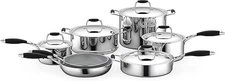 Nutrichef NCSSS12 12Pc Clad Cookware