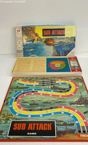 Milton Bradley Sub Attack Game Vintage Board Game