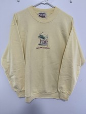 Vintage San Francisco Yellow Crewneck Embroidered Size Large Made In USA