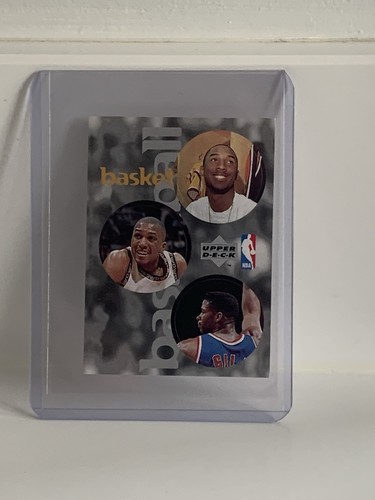 KOBE BRYANT European Stickers 97-98 UD Shareef Abdur-Rahim Kendall Gill HOF - Picture 1 of 2