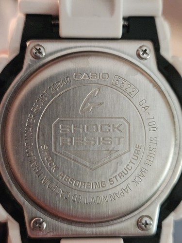 Casio G-Shock Analog-Digital GA-700 Series Men's Watch White w/Box - Picture 2 of 4
