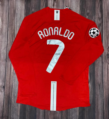 #ad #ad Cristiano Ronaldo #7 2008 UCL Final Manchester United Nike Long Sleeve Jersey M $49.99