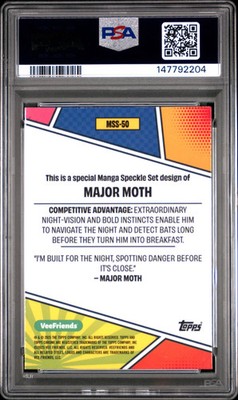 2025 Topps Chrome Veefriends Manga Speckle Set Major Moth #50 PSA