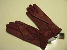 NEW Fownes 100 Genuine Leather, Thinsulate Gloves Red Brown By Nordstrom