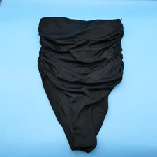 Victorias Secret XL Black Ruffle Strapless Padded One Piece Swimsuit Beach Women