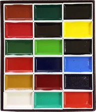 KISSHO GANSAI  Pigment Painting 18 colors Set Watercolors Japanese Art Paint