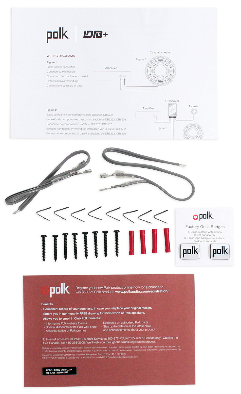 Комплект для замены передних динамиков Polk 5x7 для Ford F-250350450550 2005-2007 годов выпуска