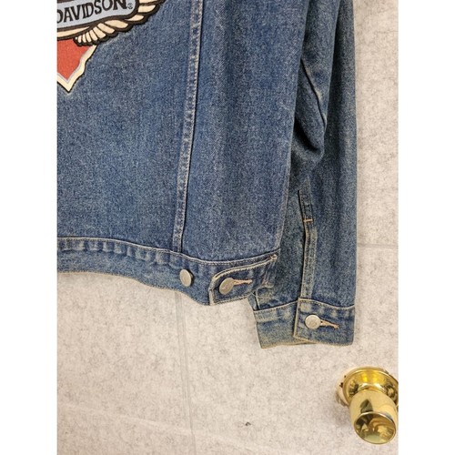 Chaqueta de Jean Vintage Harley Davidson Warner Bros. Taz Diablo de Tasmania Talla S - Imagen 9 de 12