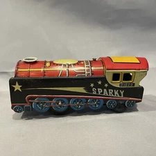 Vintage Cragstan Sparky Tin Toy Train D1620 Made In Japan 6”