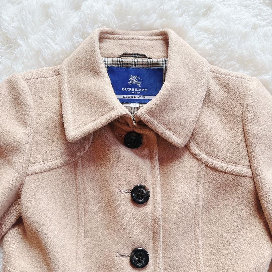 Burberry Blue Label Women's Nova Check Coat Wool Size38M(US Burberry Blue Label Women's Nova Check Coat Wool Size38M(US