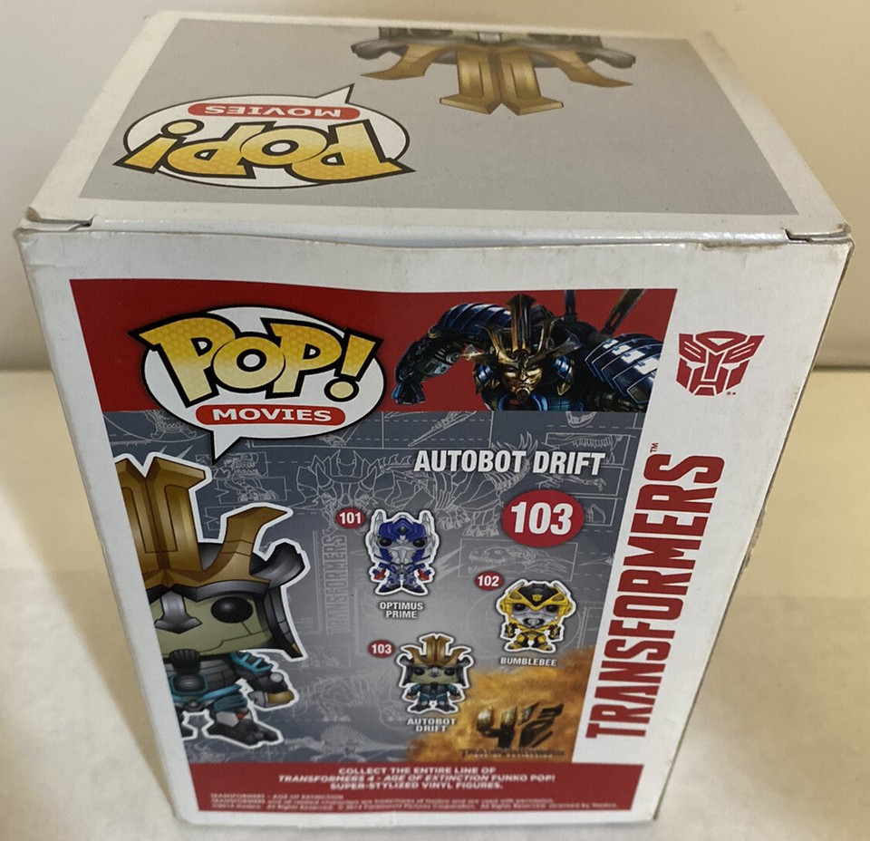 Funko POP! Movies Trasnsformers AUTOBOT DRIFT Figure 103 DAMAGE BOX