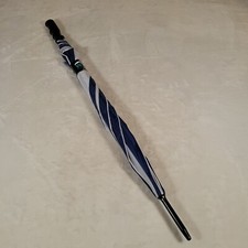 WEATHER ZONE MS-56-D Golf Umbrella, Polyester FabricBlue And White