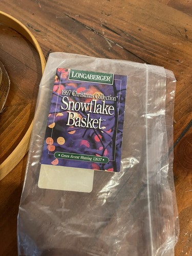 Longaberger Christmas Collection 1997 Snowflake Basket~ With Protector + Liner! - Picture 8 of 9
