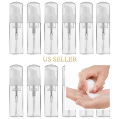 2oz 60ML Empty Transparent Pump Travel Wash Cosmetic Foam Shampoo Spray Bottle