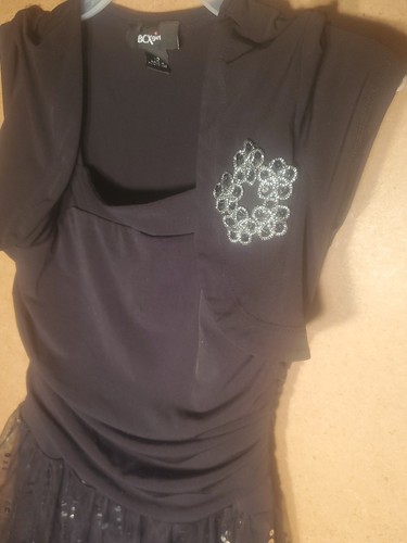 Bcx Girls Black & sparkle dress Sz 12 - Picture 6 of 9