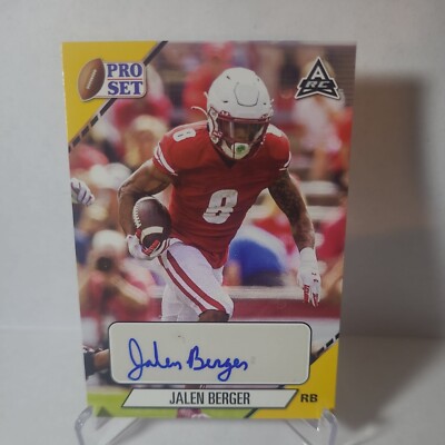 Jalen Berger 2021 Leaf Pro Set Yellow RC Auto #PS-JB2