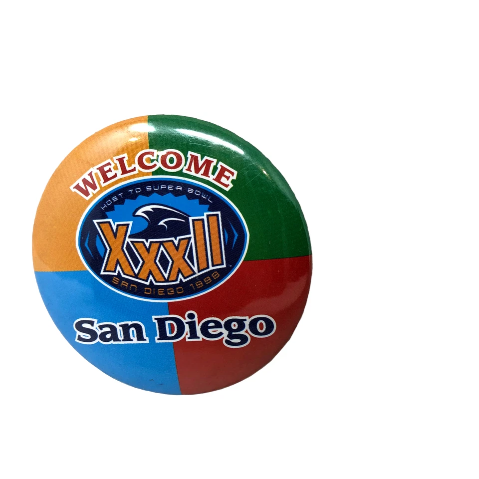 De Colección Super Bowl XXXII Denver Broncos Green Bay Packers Botón Orleans 2.5" Foto 3 de 4