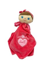 Baby Starters My First Doll Coral Pink Satin Security Blanket Rattle Lovey Clean