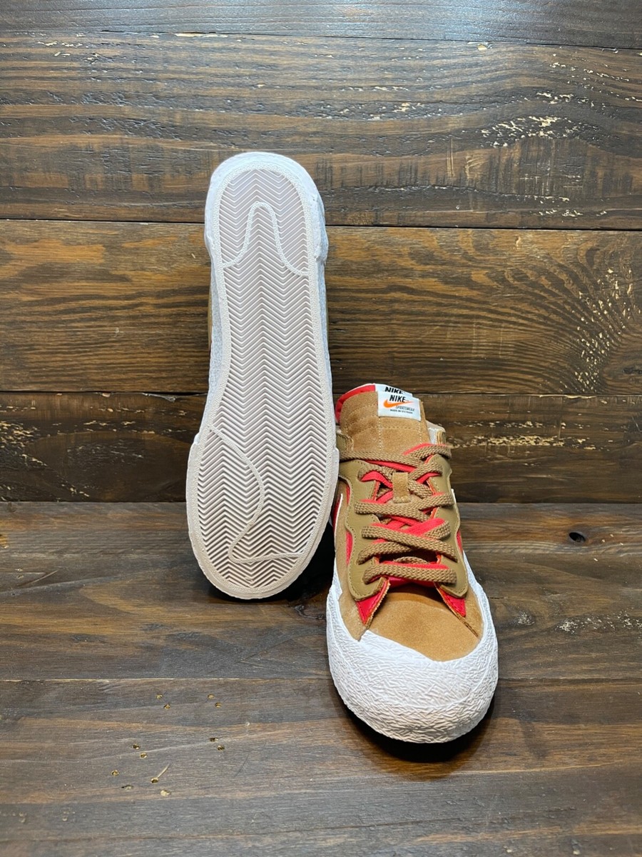 Nike Blazer Low Sacai Light British Tan University Red Nike Blazer Low Sacai Light British Tan University Red