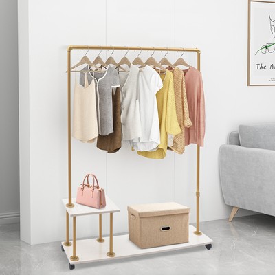 Commercial Garment Rack Rolling Collapsible Clothing Display Shelf Free Standing
