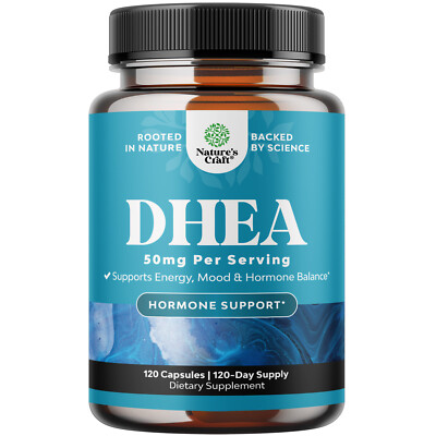 DHEA 50mg for Men and Women High Strength for Enhanced Energy and Hormone 120ct