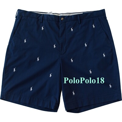 New Polo Ralph Lauren Multi Pony Embroidered Shorts