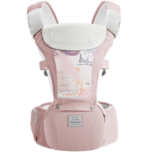 Safety-Certified Pink Hip Seat Baby Carrier for Newborn to Toddler - 0-36 Months - Picture 3 of 9