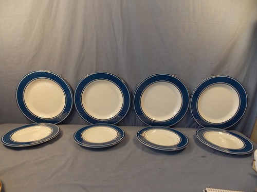 Tommy Hilfiger 4er Set Classic Blue & White Melamin Speiseteller & Salatteller