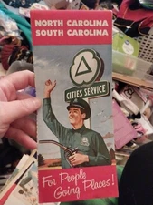 1960 Cities Service Oil & Gas station State of North And South Carolinas 