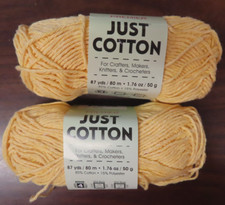 2 Skeins of Premier Just Cotton Yarn Color: Yellow 2064-01  4 medium