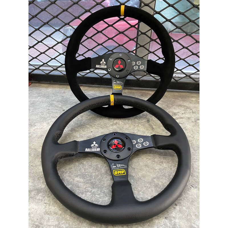 OMP MITSUBISHI MOTORS RALLIART WORLD RALLY CHAMPION STEERING WHEEL