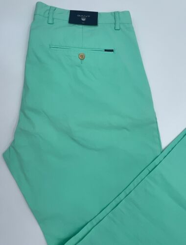 GANT Jeans Chino Hose 1913556 Slim Baumwolle Stretch grün Weite 40 Länge 34 - Bild 6 von 11