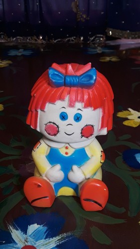 Raggedy Ann Rubber Toy/ Doll Squeak Toy Circa 1977 5" Tall - Picture 11 of 12