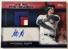 2019 Topps Postseason Performance Autograph Relics Red PPARAR Anthony Rizzo /25