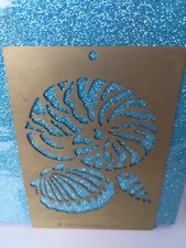 Vtg 90s Embossing Arts Seashells Scallions Snail Stencil Crafts Stamping